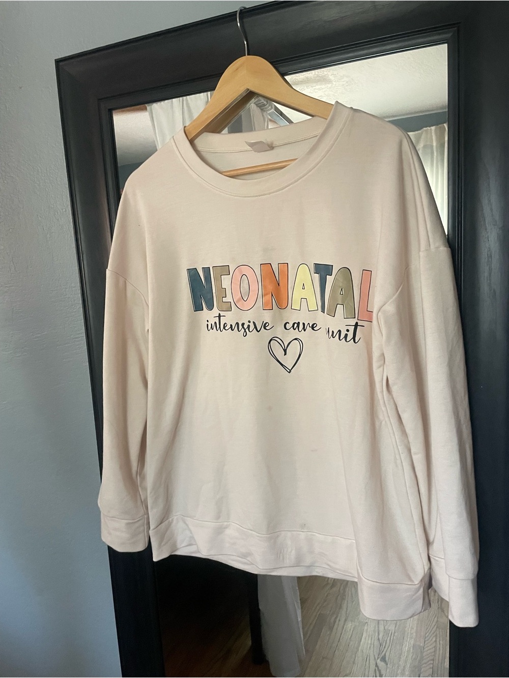 Neonatal Intensive Care Graphic Sweatshirt in Cream